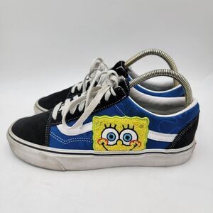Vans SpongeBob SquarePants Smile Patch Shoes 8.5 Men 10 Women Great Y2K Sneakers